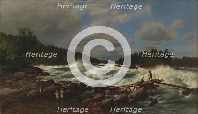 Vallinkoski, 1872. Creator: Berndt Lindholm.