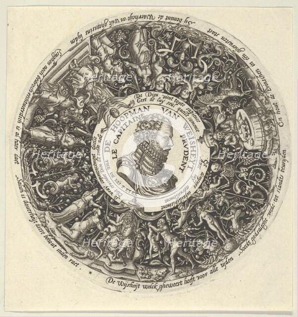 Portrait of William I of Orange, from a Series of Tazza Designs, ca. 1588. Creator: Theodor de Bry.