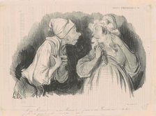 M'ame Bonneau... J'aime m'ame Bonneau moi!..., 19th century. Creator: Honore Daumier.