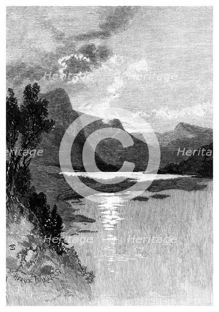 Valley Lake, Mount Gambier, South Australia, 1886.Artist: H Baker