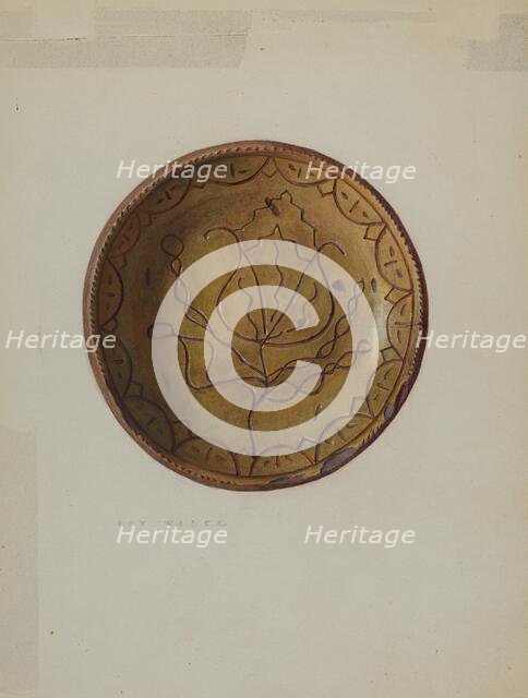 Pa. German Plate, c. 1938. Creator: Roy Weber.