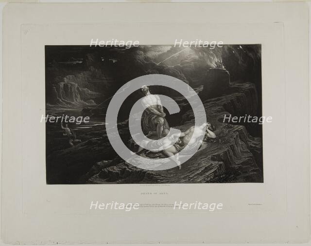 The Death of Abel, from Illustrations of the Bible, 1831. Creator: John Martin.