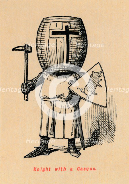 'Knight with a Casque', c1860, (c1860). Artist: John Leech.