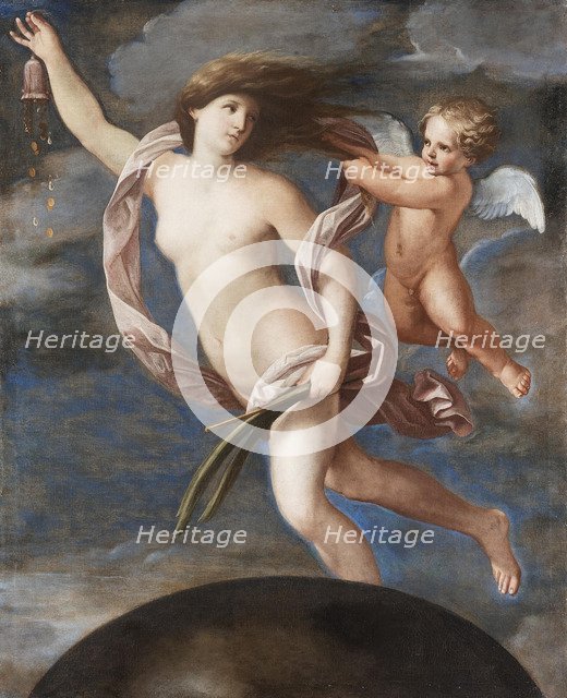 Fortuna and Cupid. Artist: Sirani, Elisabetta (1638-1665)
