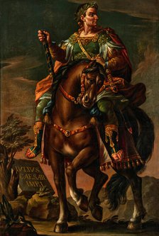 Emperor Julius Caesar on horseback. Creator: Stradanus (Straet, van der), Johannes, (Follower)  .