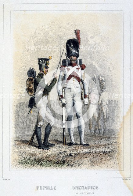 'Grenadier and Pupil of the 3rd Regiment', 1859.  Artist: Auguste Raffet