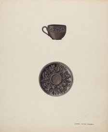 Small Cup and Saucer, c. 1937. Creator: Harry Mann Waddell.