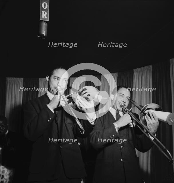 Portrait of Dicky Wells and Henry Wells, Eddie Condon's, New York, N.Y., ca. Jan. 1947. Creator: William Paul Gottlieb.