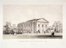 St Thomas Square chapel and schools, Hackney, London, 1841. Artist: F Ireland