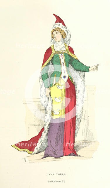 Noble lady, 1364, (1882). Creator: Unknown.