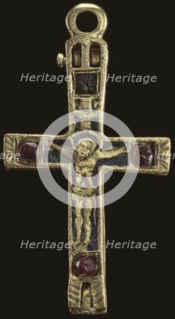 Reliquary pendant cross, medieval. Artist: Unknown