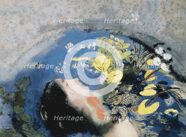 Drowning of Ophelia. Artist: Redon, Odilon (1840-1916)