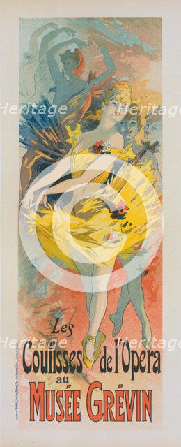 Les Coulisses de l'Opera at Musee Grevin, 1891. Creator: Chéret, Jules (1836-1932).