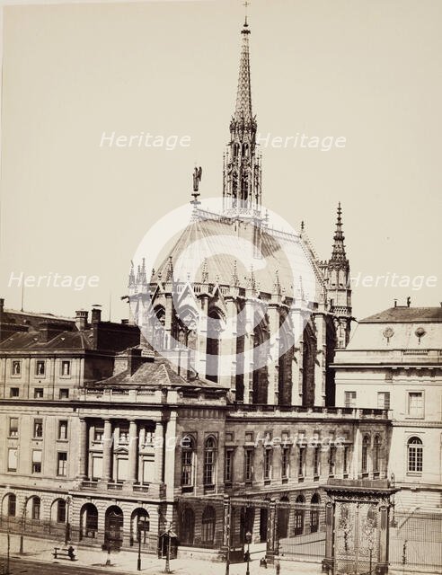Sainte-Chapelle, Paris, between 1860 and 1870. Creator: Edouard Baldus.