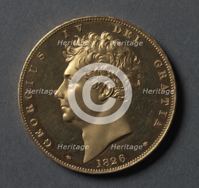 Five Pounds [pattern] (obverse), 1826. Creator: Unknown.