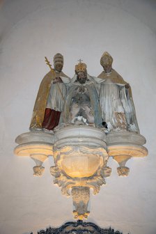 Coloured statues, Monastery of Alcobaca, Alcobaca, Portugal, 2009.  Artist: Samuel Magal