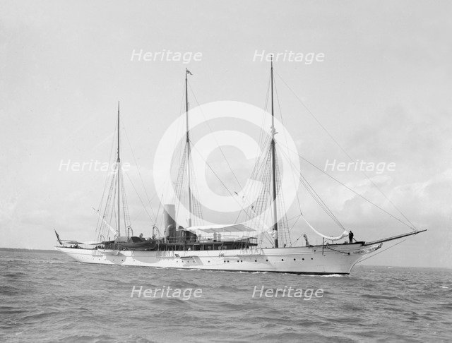 The steam yacht 'Clementina', 1914. Creator: Kirk & Sons of Cowes.