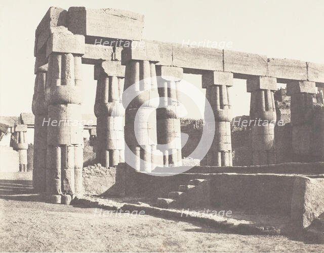 Louksor (Thèbes), Construction Postérieure - Galeries Parallèles, 1851-52, printed 1853-54. Creator: Félix Teynard.