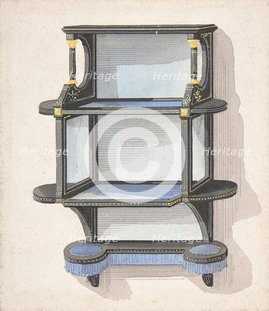 Design for Hanging Shelves, 1840-99. Creator: Anon.