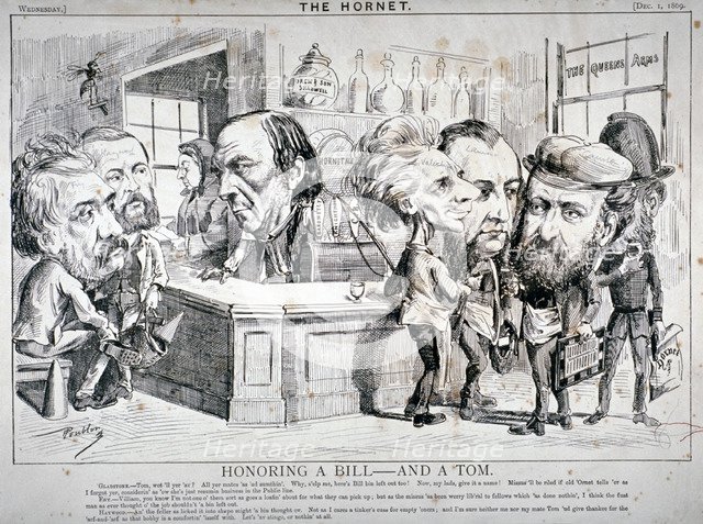 'Honouring a Bill - and a Tom', 1869. Artist: Anon