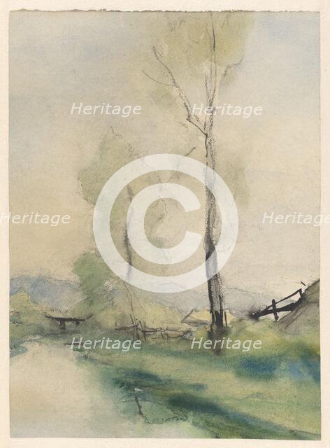 Poplars by a stream, 1867-1931. Creator: Pieter H.J.J. Ras.