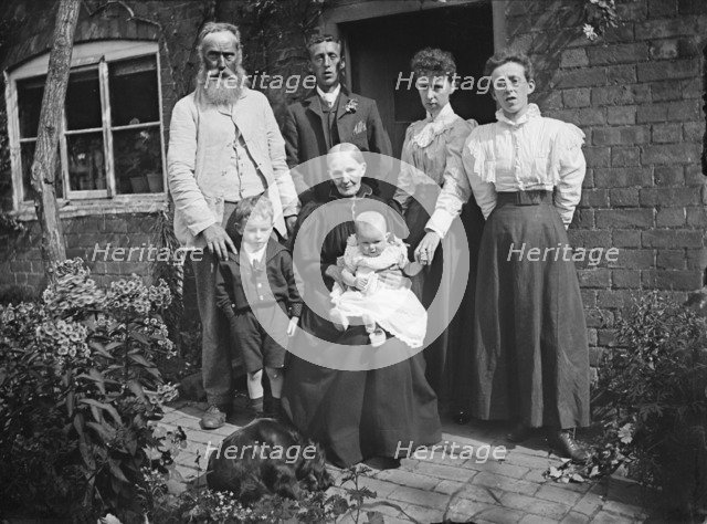 Group portrait of the Franklin family, Hellidon, Northamptonshire, 1900.  Artist: A Newton