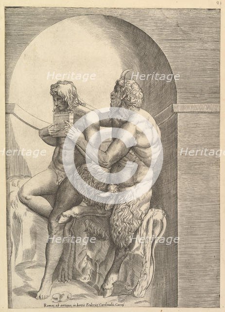 Speculum Romanae Magnificentiae: Pan Teaching the Young Olympus to Play the Flute, ca. 1540-80. Creator: Unknown.