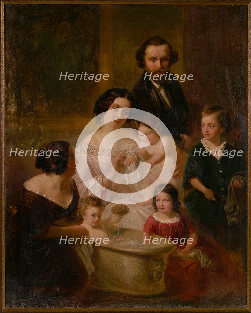 Family portrait. Artist: Wodick, Edmund (1816-1886)