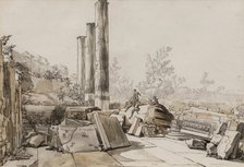 Ruins of the Temple of Serapis at Pozzuoli, 1750. Creator: Claude-Joseph Vernet.