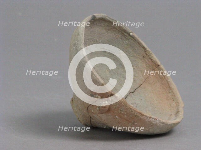 Footless Cup or Lid, Coptic, 4th-7th century. Creator: Unknown.