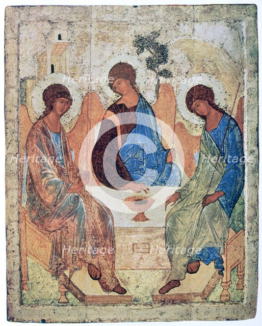 'The Trinity of Roublev', c1411. Artist: Andrey Rublyov