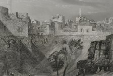 View from St Stephen's Gate, traditionally known as the Pool of Bethesda, Jerusalem. 1840. Creator: Émile Rouargue.