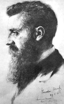 Theodor Herzl (1860-1904), Zionist leader, 1903. Artist: Unknown