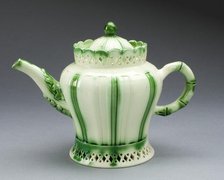 Teapot, Staffordshire, c. 1780. Creator: Staffordshire Potteries.