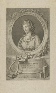 Portrait of Elisa von der Recke (1754-1833), 1792. Creator: Anonymous.