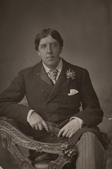 Portrait of Oscar Wilde, 1889. Creator: W&D Downey.