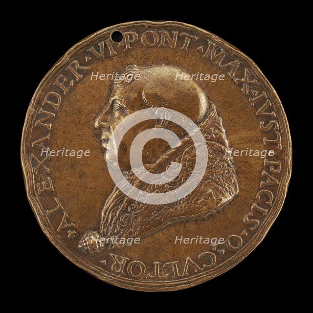 Alexander VI (Rodrigo Borgia, c. 1431-1503), Pope 1492 [obverse], 1492/1503. Creator: Unknown.