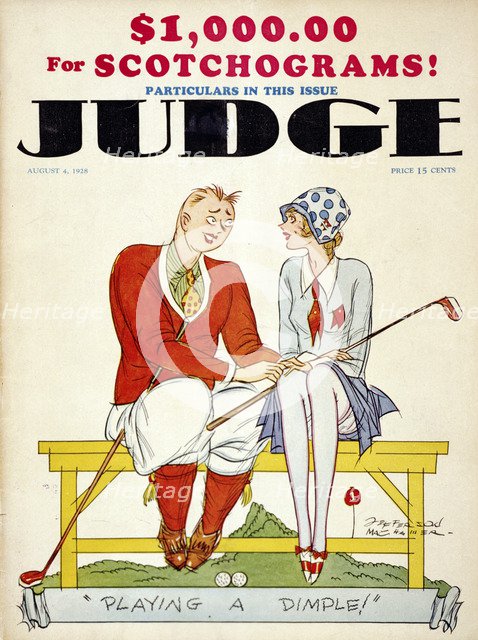 Cover of Judge magazine, August 4, 1928. Artist: Unknown
