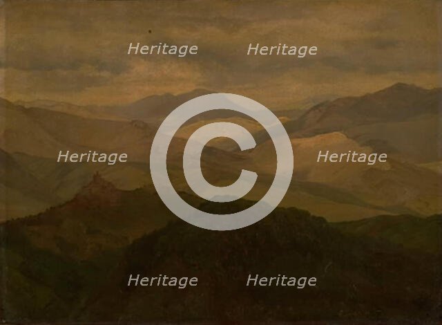 Mountain landscape at Civitella, 1845. Creator: Ernst Meyer.