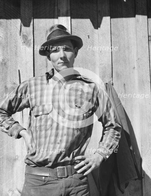 One of the thirty-six members of the Ola self-help sawmill co-op, Gem County, Idaho, 1939. Creator: Dorothea Lange.