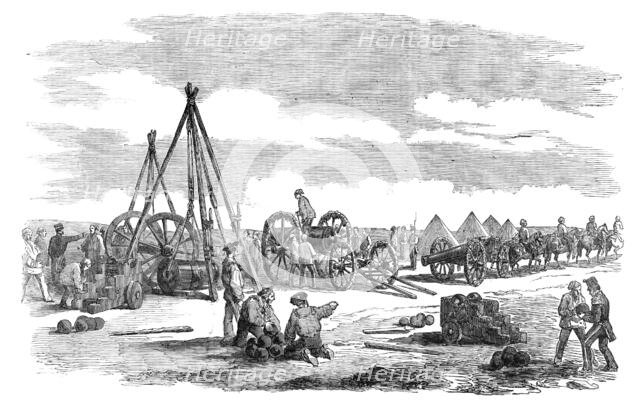 Siege of Sebastopol - Preparing a Train for the Trenches, 1854. Creator: Unknown.