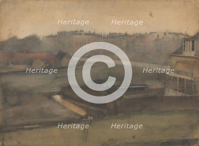 View at the Oosterpark in Amsterdam, 1870-1923. Creator: Willem Witsen.