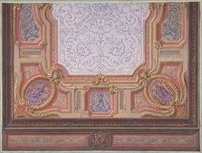 Design for Ceiling of Grand Salon, Hôtel Hope, 1867. Creators: Jules-Edmond-Charles Lachaise, Eugène-Pierre Gourdet.