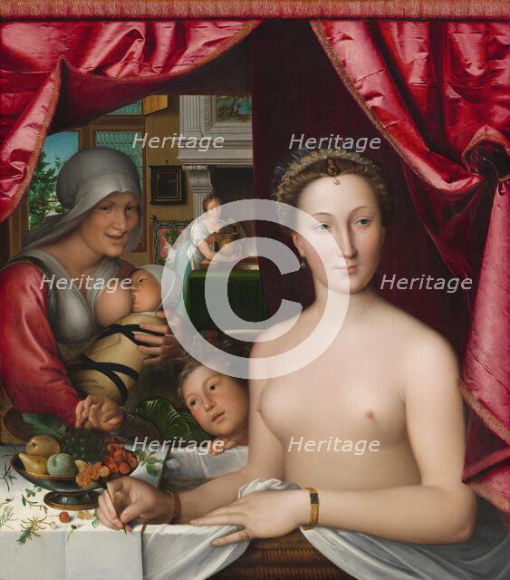 A Lady in Her Bath, c. 1571. Creator: Francois Clouet.