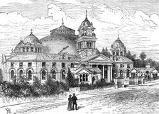 The Devonshire Hospital, Buxton, with the additional building, 1881. Creator: Unknown.