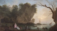 'Sunset: View over a Bay with Figures', 1742. Artist: Claude-Joseph Vernet.