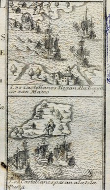  'The Spaniards arrive in the bay of Saint Matthew' and 'The Spaniards go to the Puna island'. Co…