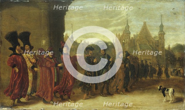 Ambassadors from the Czar of Muscovy in The Hague on 4 November 1631, 1630s. Artist: Beest, Sybrand, van (1610-1674)