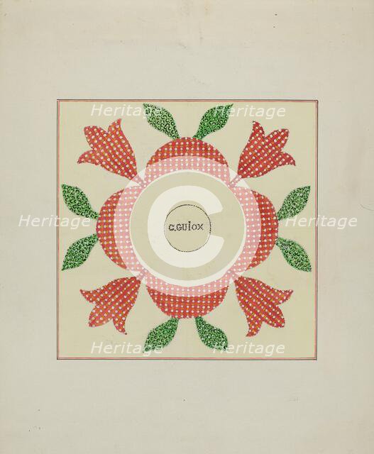 Pieced Autograph Quilt (1 Piece), c. 1936. Creators: Cornelius Christoffels, Margaret Linsley.