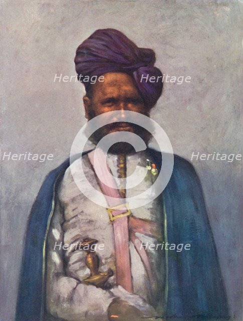 'A Royal Retainer of Rajgarh', 1903. Artist: Mortimer L Menpes.